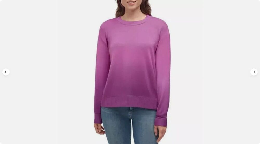Modern Casual Splendid Super Soft Jersey Ombre Dip Dye Long Sleeve Sweatshirt XL